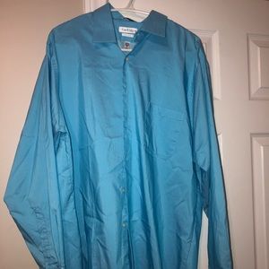 Vanheusen blue men longsleeve dress shirt